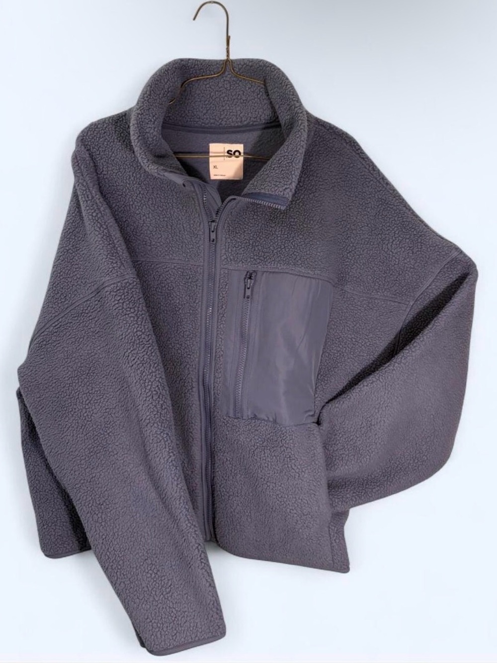 SO Women's XL Blue Teddy Fleece Jacket New Without Tags Thick Cozy Warm Winter